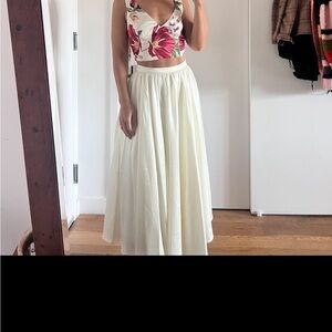 House of CB tiered ivory skirt